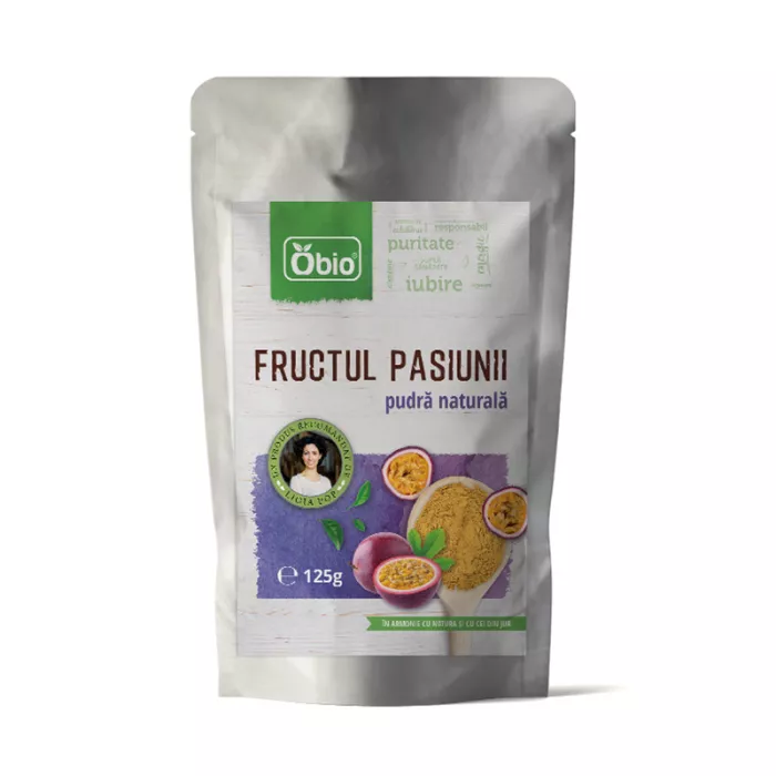 Fructul pasiunii (maracuja) pulbere raw (125 grame) Fructul pasiunii (maracuja) pulbere raw (125 grame)