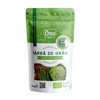 Iarba de grau pulbere eco (125 grame), Obio
