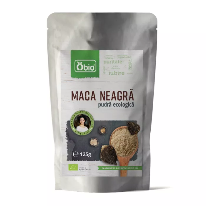 Maca Neagra pudra raw (125 grame), Obio Maca Neagra pudra raw (125 grame), Obio