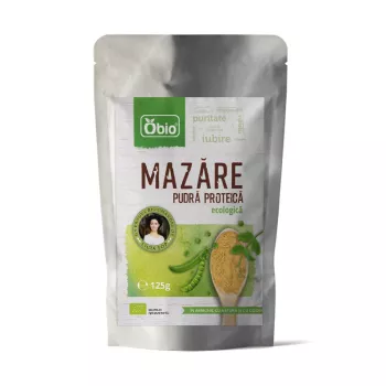 Proteina din mazare galbena pulbere eco (250 grame), Obio