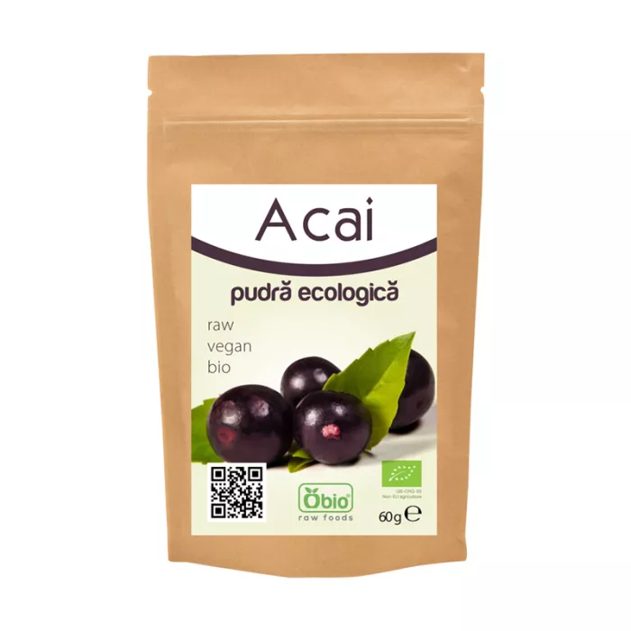 Acai pulbere bio (60 grame) Acai pulbere bio (60 grame)