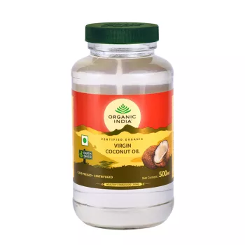 Ulei de cocos virgin presat la rece (500 ml), Organic India Ulei de cocos virgin presat la rece (500 ml), Organic India