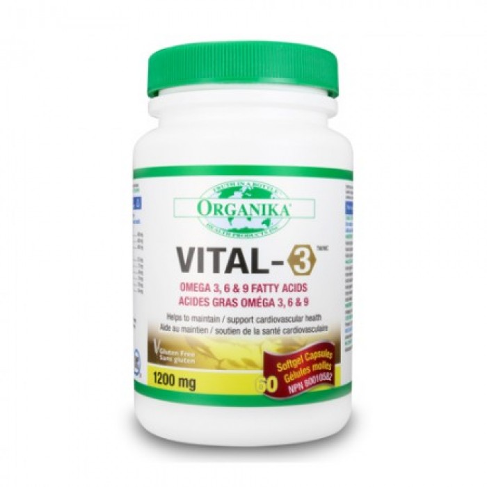Vital 3 Complex de Omega 3, 6, 9 Organika 1200 mg (60 gelule) Vital 3 Complex de Omega 3, 6, 9 Organika 1200 mg (60 gelule)