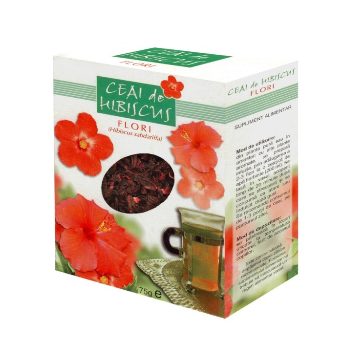 Quantumpharm, Ceai de Hibiscus (75 grame) Quantumpharm, Ceai de Hibiscus (75 grame)
