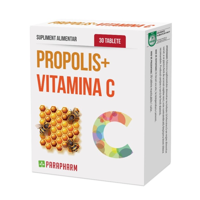 Quantumpharm, Propolis + Vitamina C (30 capsule) Quantumpharm, Propolis + Vitamina C (30 capsule)