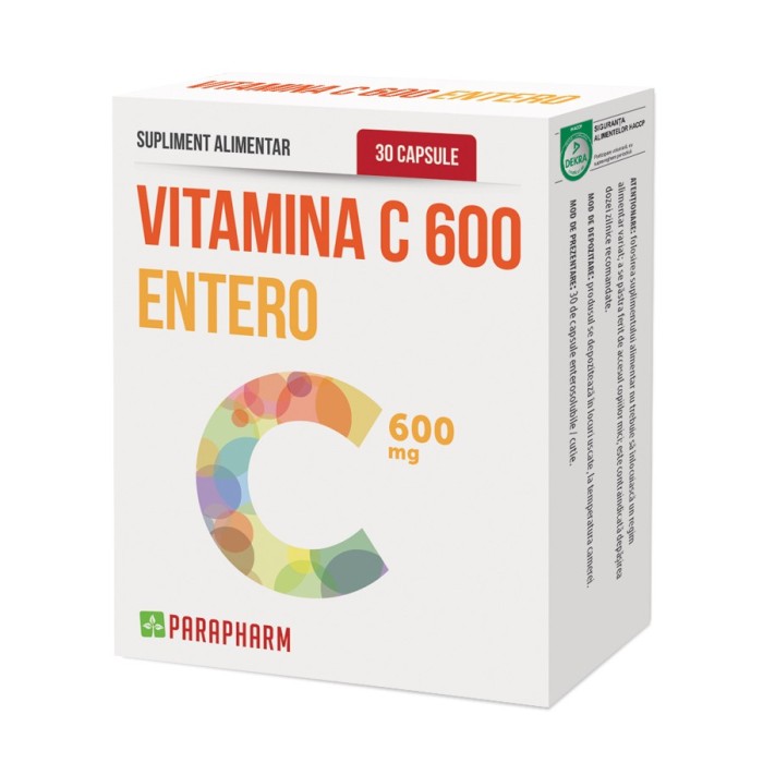 Quantumpharm, Vitamina C 600 ENTERO (30 capsule) Quantumpharm, Vitamina C 600 ENTERO (30 capsule)