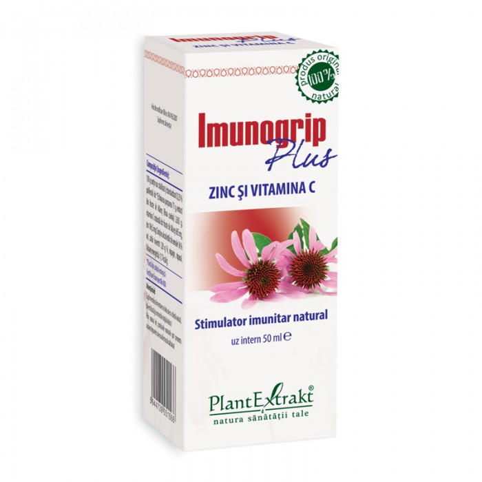 Imunogrip Plus Zinc si Vitamina C (50 ml), Plantextrakt Imunogrip Plus Zinc si Vitamina C (50 ml), Plantextrakt