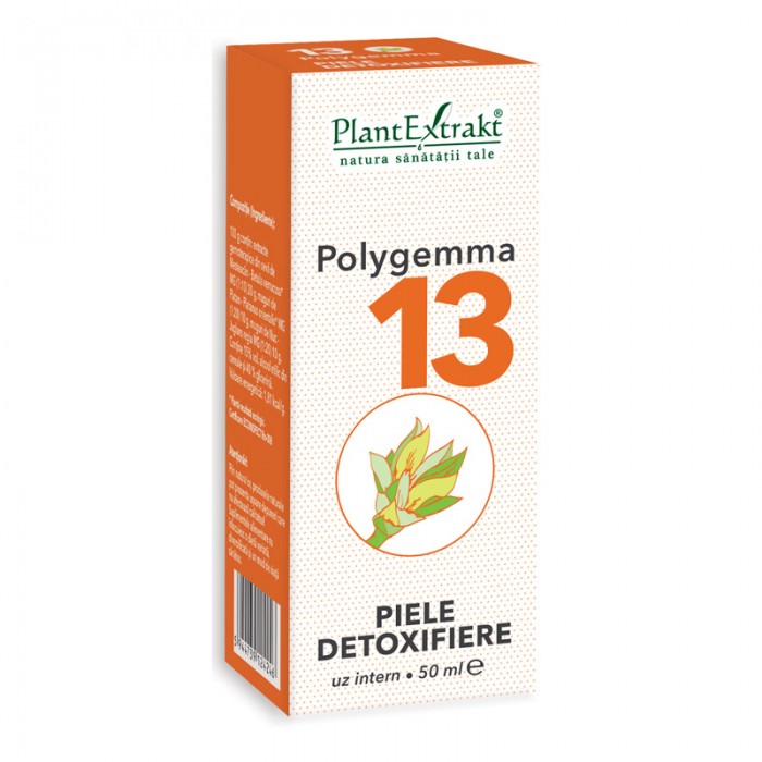 Polygemma 13 - Piele, detoxifiere (50 ml), Plantextrakt Polygemma 13 - Piele, detoxifiere (50 ml), Plantextrakt