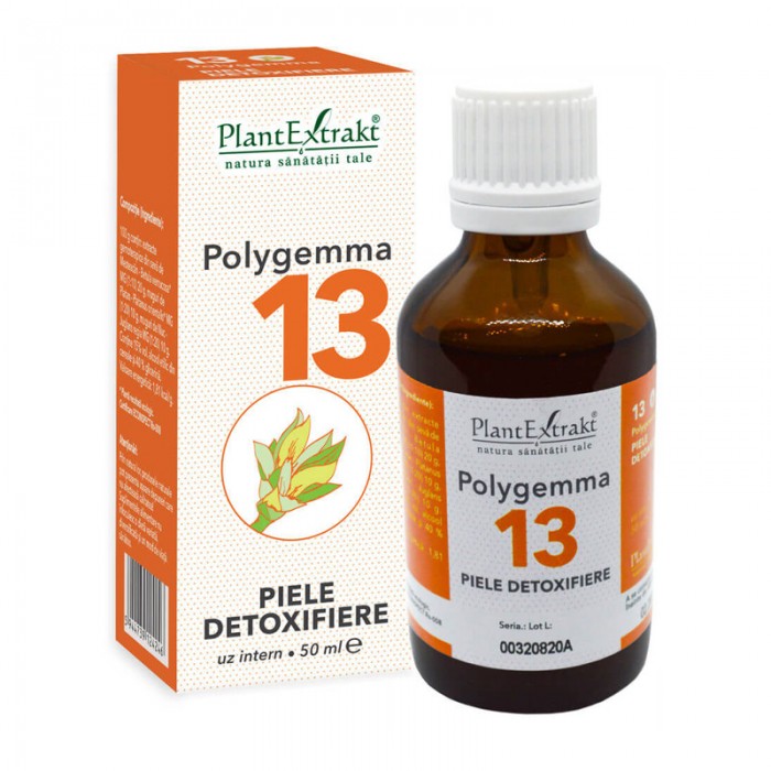 Polygemma 13 - Piele, detoxifiere (50 ml), Plantextrakt Polygemma 13 - Piele, detoxifiere (50 ml), Plantextrakt