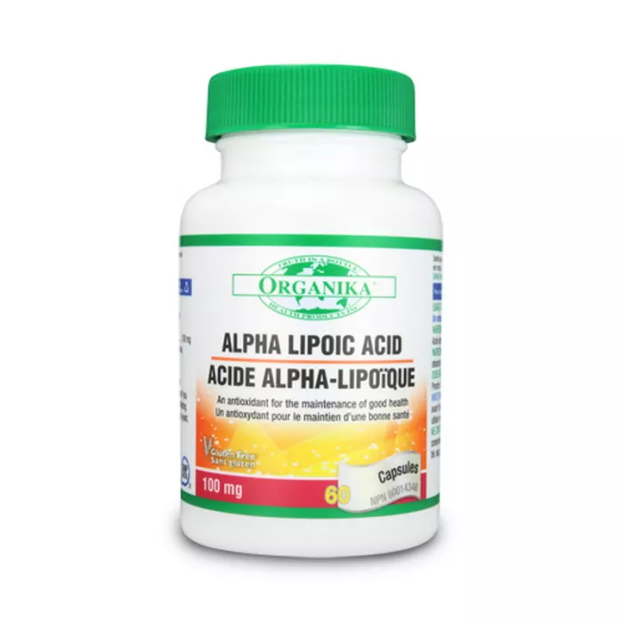 Acid Alfa Lipoic 100 mg (60 capsule), Organika Canada Acid Alfa Lipoic 100 mg (60 capsule), Organika Canada