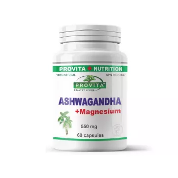 Ashwagandha cu magneziu (60 capsule), Provita Nutrition Ashwagandha cu magneziu (60 capsule), Provita Nutrition