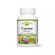 Cayenne Extract din ardei iute - paprika 470 mg (90 capsule), Natural Factors
