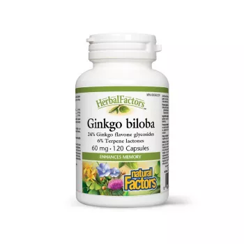 Ginkgo biloba Forte 60 mg (120 capsule), Natural Factors Ginkgo biloba Forte 60 mg (120 capsule), Natural Factors