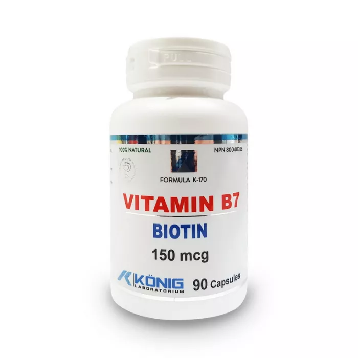 Vitamina B7 Biotina (Vitamina H) 150 mcg (90 capsule), Konig Laboratorium