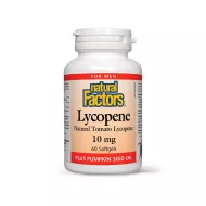 Lycopene (Licopina) Forte cu ulei din seminte de dovleac 10 mg (60 capsule), Natural Factors
