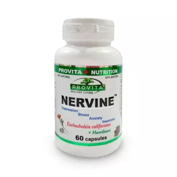 Nervine pentru stres, insomnie, anxietate (60 capsule), Provita Nutrition