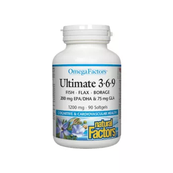 Ultimate 3-6-9 1200 mg (90 capsule), Natural Factors Ultimate 3-6-9 1200 mg (90 capsule), Natural Factors