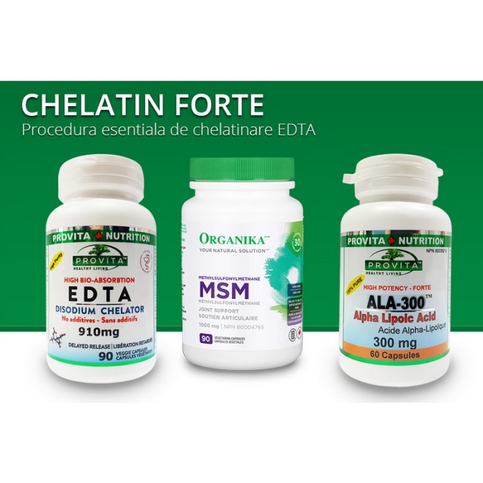 Protocol Chelatin Forte procedura esentiala de chelatinare EDTA, Provita Nutrition Protocol Chelatin Forte procedura esentiala de chelatinare EDTA, Provita Nutrition