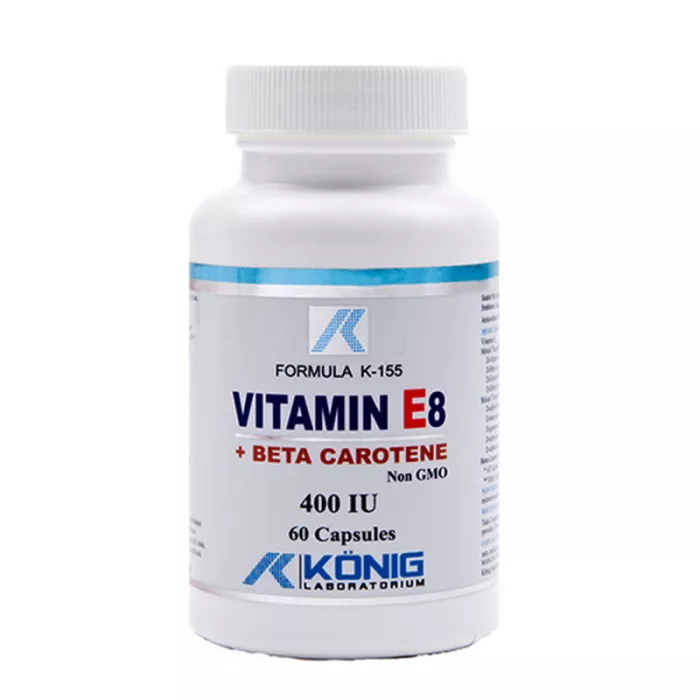 Vitamina E8 cu beta caroten 400 UI (60 capsule), Konig Laboratorium