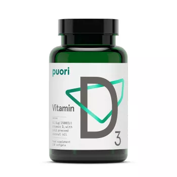 Puori Vitamina D3 2500UI (120 capsule), Puori