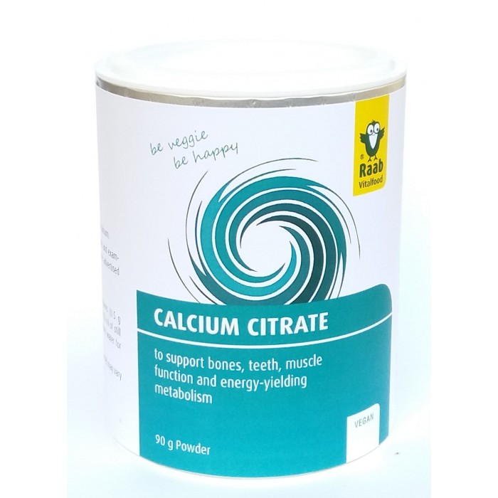 Citrat de calciu pudra vegana (90 grame), Raab Vitalfood Citrat de calciu pudra vegana (90 grame), Raab Vitalfood