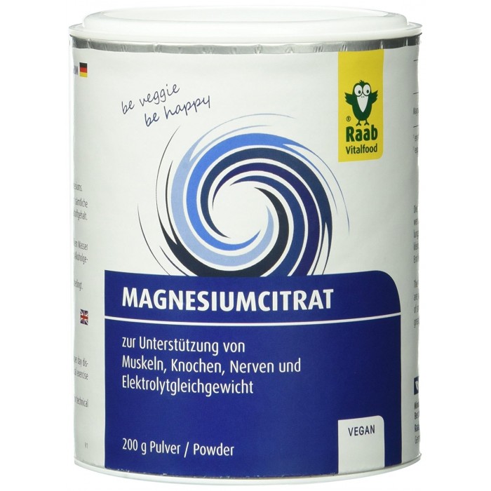 Citrat de magneziu pudra naturala (200 grame), Raab Vitalfood Citrat de magneziu pudra naturala (200 grame), Raab Vitalfood