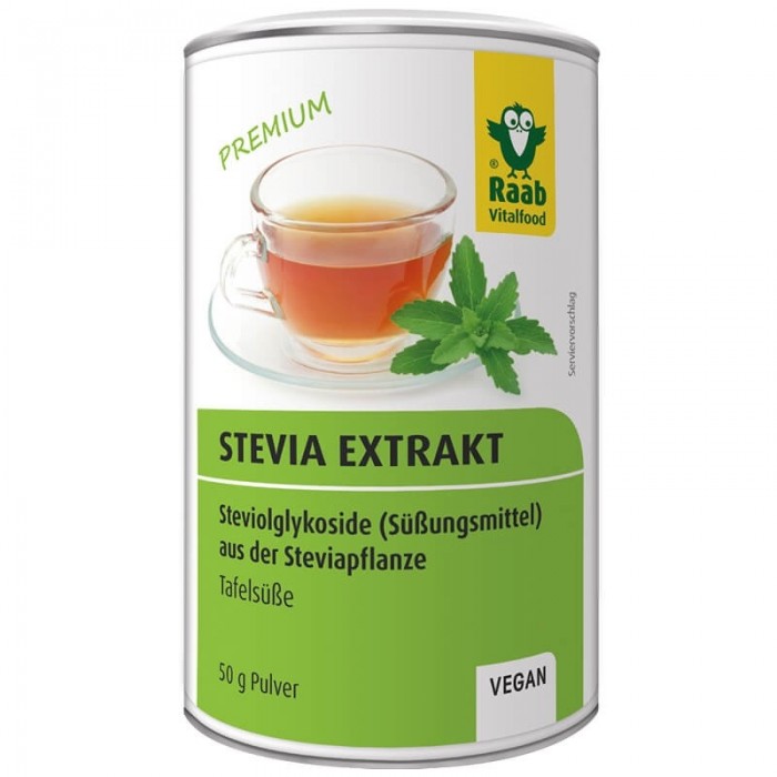Stevia pulbere extract solubil premium (50 grame), Raab Vitalfood Stevia pulbere extract solubil premium (50 grame), Raab Vitalfood