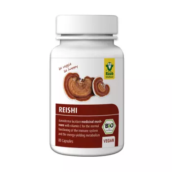 Reishi extract bio 400mg (80 capsule vegane), Raab Vitalfood
