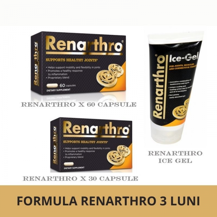 Formula Completa Renarthro 3 Luni (Renarthro x 60 Cps, Ice Gel, Renarthro x 30 Cps), Renarthro Formula Completa Renarthro 3 Luni (Renarthro x 60 Cps, Ice Gel, Renarthro x 30 Cps), Renarthro
