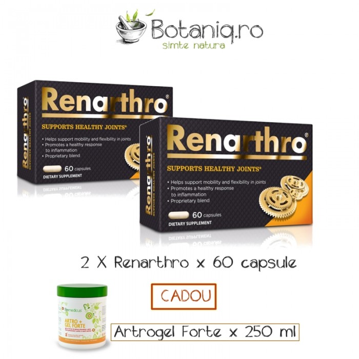 Duo Pack Renarthro x 60 capsule ( Cadou Biomedicus Artrogel Forte 250 ml) Duo Pack Renarthro x 60 capsule ( Cadou Biomedicus Artrogel Forte 250 ml)