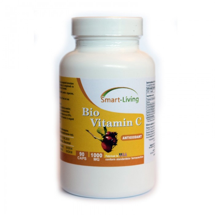 Bio-Vitamina C 1000 mg (90 tablete), Smart Living Bio-Vitamina C 1000 mg (90 tablete), Smart Living