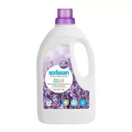 Detergent bio lichid rufe albe si color lavanda (1.5 litri), Sodasan