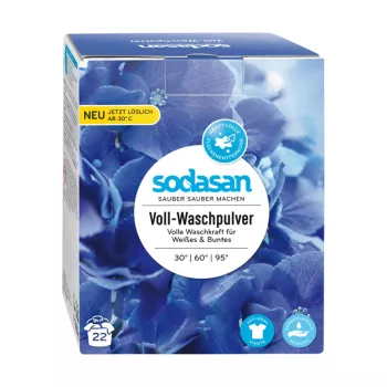 Detergent praf bio pentru spalari grele (1010 grame), Sodasan