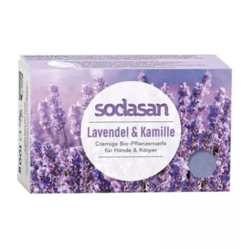 Sapun crema bio lavanda si musetel (100 grame), Sodasan Sapun crema bio lavanda si musetel (100 grame), Sodasan