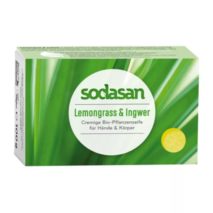Sapun crema bio lemongrass si ghimbir (100 grame), Sodasan Sapun crema bio lemongrass si ghimbir (100 grame), Sodasan