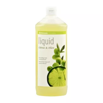 Sapun lichid - gel de dus bio citrice masline (1 litru), Sodasan