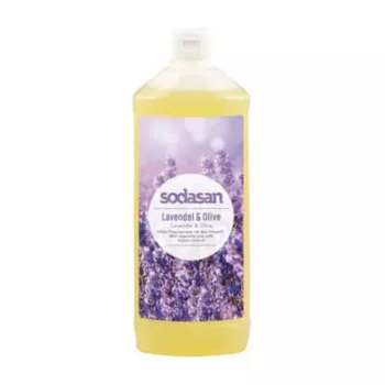 Sapun lichid - gel de dus bio lavanda masline (1 litru), Sodasan