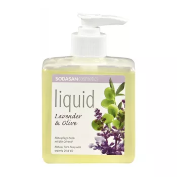Sapun lichid - gel de dus bio lavanda masline (300 ml), Sodasan