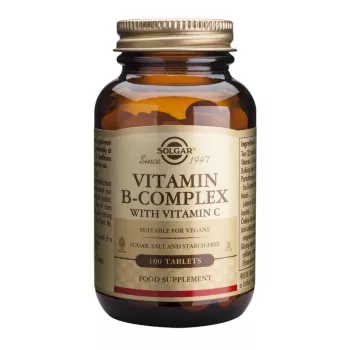 B-Complex plus Vitamina C (100 tablete), Solgar B-Complex plus Vitamina C (100 tablete), Solgar