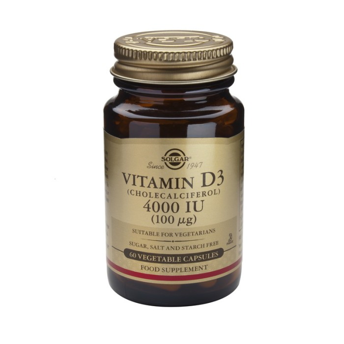 Vitamin D3 4000IU (60 capsule), Solgar