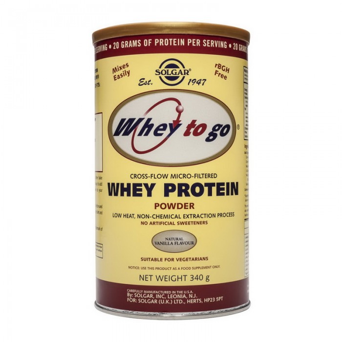 Whey to go protein vanilla powder (340 grame), Solgar
