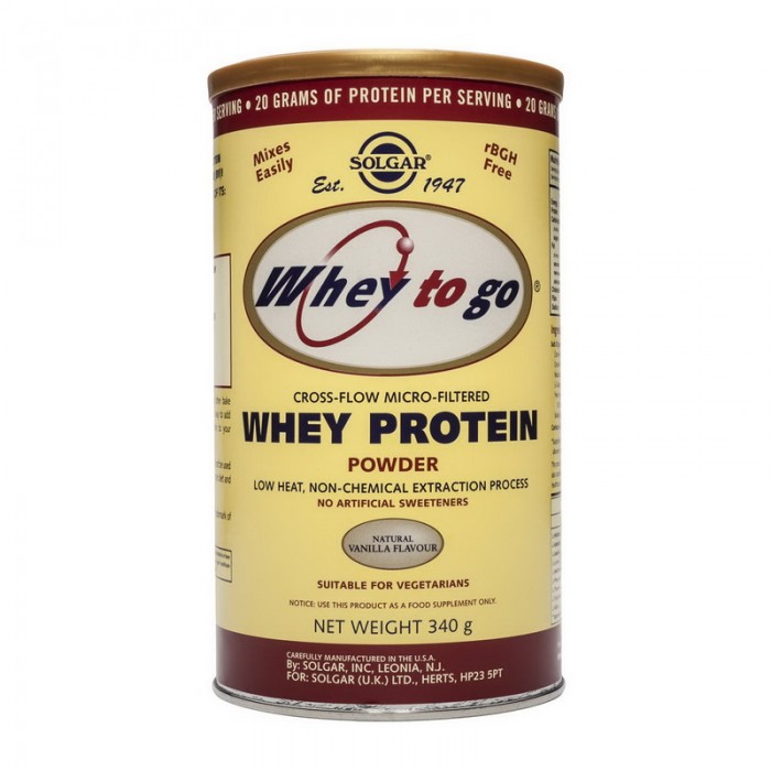 Whey to go protein vanilla powder (340 grame), Solgar Whey to go protein vanilla powder (340 grame), Solgar