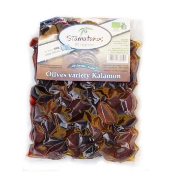 Masline Kalamata vidate bio (500 grame), Stamatakos