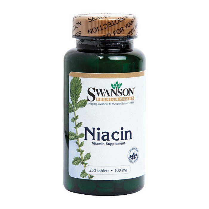 Vitamina B3 Niacina 100 mg (250 comprimate), Swanson Vitamina B3 Niacina 100 mg (250 comprimate), Swanson