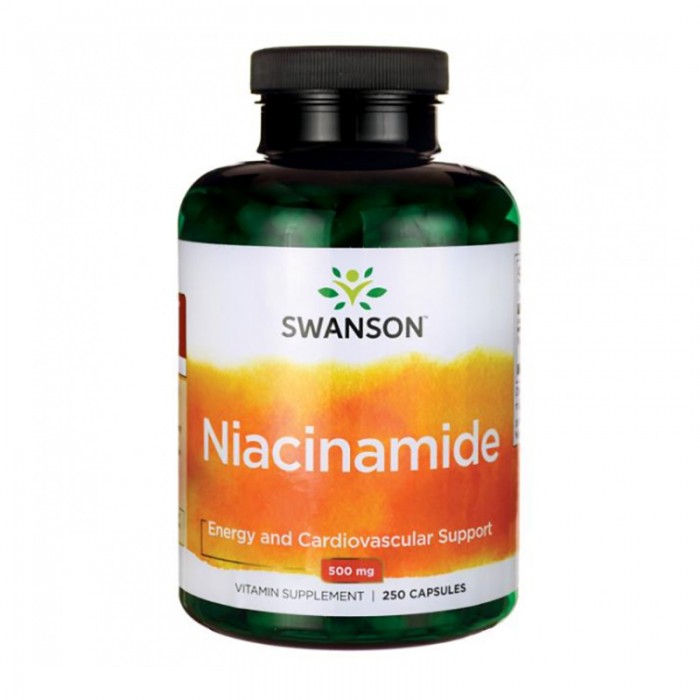 Vitamina B3 Niacinamida 500 mg (250 capsule), Swanson Vitamina B3 Niacinamida 500 mg (250 capsule), Swanson