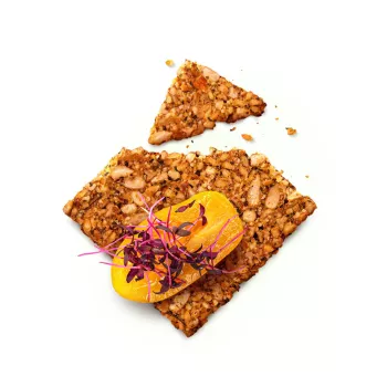 Crackers RAW cu migdale, vegan, fara gluten (80 grame), The Beginnings Crackers RAW cu migdale, vegan, fara gluten (80 grame), The Beginnings