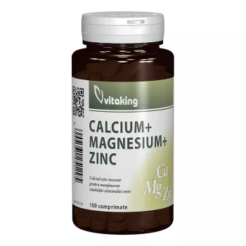 Calciu-Magneziu cu Zinc (100 comprimate), Vitaking Calciu-Magneziu cu Zinc (100 comprimate), Vitaking