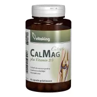 Citrat de Calciu-Magneziu cu vitamina D (90 capsule), Vitaking