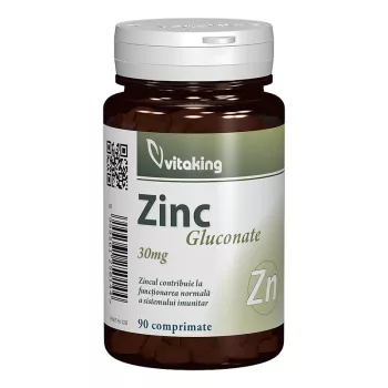 Gluconat de zinc 25 mg (90 comprimate), Vitaking Gluconat de zinc 25 mg (90 comprimate), Vitaking