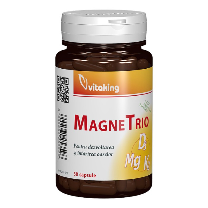 MagneTrio Magneziu, Vitamina K2 si Vitamina D3 (30 capsule), Vitaking